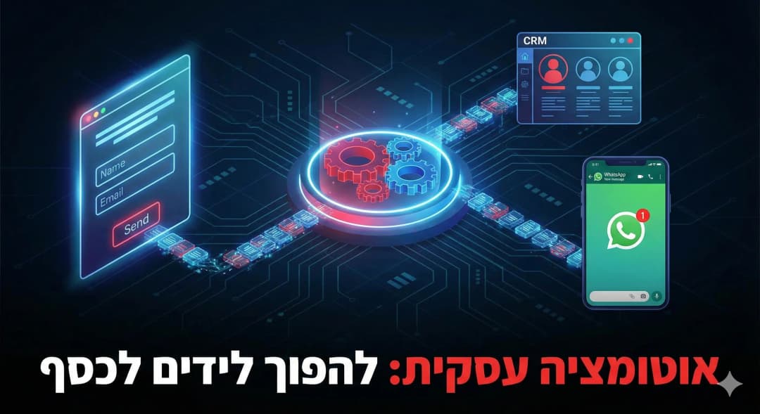 חיבור האתר ל-CRM ולוואטסאפ: כך תפסיקו לאבד לידים ב-2026