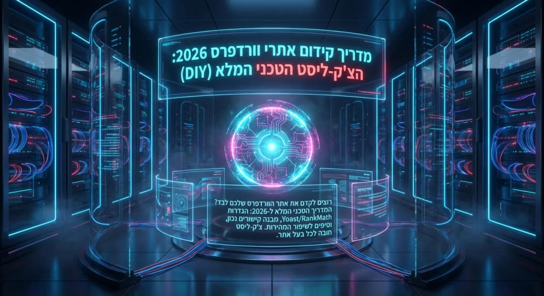 מדריך קידום אתרי וורדפרס 2026: הצ'ק-ליסט הטכני המלא (DIY)