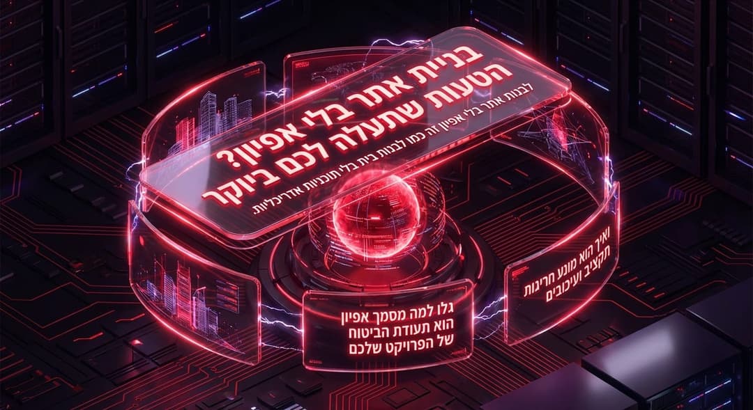 בניית אתר בלי אפיון? הטעות שתעלה לכם ביוקר
